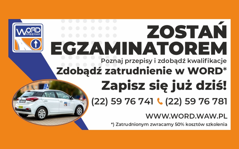 Kurs egzaminator edycja jesień 2023 - 22 59 76 741