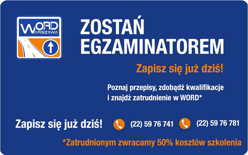 Kurs egzaminator edycja jesień 2023 - 22 59 76 741