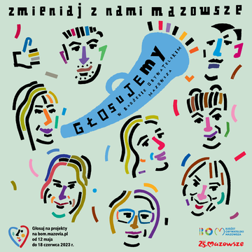 Element dekoracyjny - Plakat Głosuj w Budżecie Obywatelskim Mazowsza